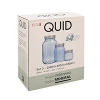 Set van Potjes Quid Minimal Beige 100 ml 250 ml 450 ml 3 Onderdelen - thumbnail