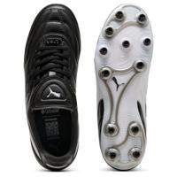 PUMA King Liga Gras / Kunstgras Voetbalschoenen (MG) Zwart Wit Zilver - thumbnail