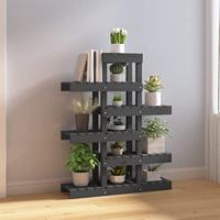 Plantenstandaard 85x25x109,5 cm massief grenenhout grijs - thumbnail