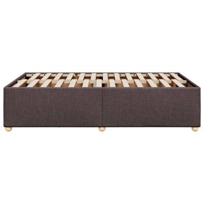 Bedframe zonder matras 120x200 cm stof donkerbruin