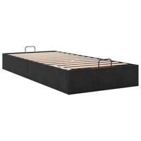 Bedframe zonder matras 100x200 cm fluweel zwart - thumbnail