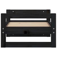 VidaXL Hondenmand 55,5x45,5x28 cm massief grenenhout zwart - thumbnail
