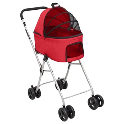 VidaXL Hondenwagen 2-laags inklapbaar 83x48x97 cm oxford stof rood - thumbnail