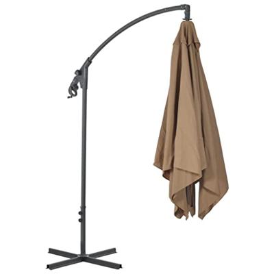 VidaXL Zweefparasol met stalen paal 250x250 cm taupe
