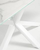 Kave Home Eettafel 'Argo' Iron Moss Keramiek, 180 x 100cm, kleur Wit - thumbnail