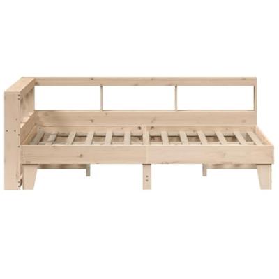 Bed met boekenkast zonder matras massief grenenhout 135x190 cm - thumbnail