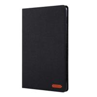 Voor Huawei MediaPad M6 10 8 doek Teature horizontale Flip PU lederen draagtas met met houder & kaartsleuven (zwart) - thumbnail