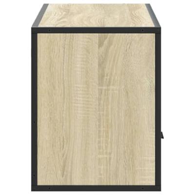 Tv-meubel 100x31x39,5cm bewerkt hout metaal sonoma eikenkleurig Tv-meubel 100x31x39,5cm bewerkt hout metaal sonoma eikenkleurig