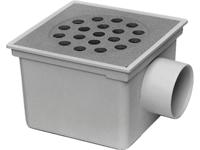 Plieger Vloerput vd Berg Met Emmer Met RVS Rooster ABS 200x200 mm Met Zijuitlaat - thumbnail