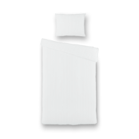 Tiseco Home Studio Satijn streep - Wit  Dekbedovertrek 1-persoons (140 x 200 cm) Dekbedovertrek - thumbnail