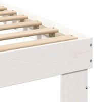 Bedframe met lade Wit Massief grenenhout en massief grenenhout - thumbnail