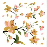 Muurstickers Yellow Branch - thumbnail