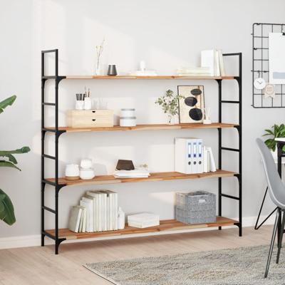 Wandschap zwevend olieafwerking 160x30x2 cm massief acaciahout