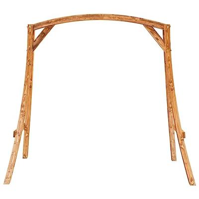 VidaXL Schommelframe massief gebogen hout met teakafwerking