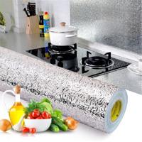 Keuken wand kachel aluminiumfolie olie-proof stickers anti-fouling hoge temperatuur zelfklevende Croppable wallpaper muur sticker grootte: 60cmx5m (F - thumbnail