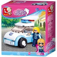 Sluban Policewoman in car (Girl's Dream) bouwstenen set - thumbnail