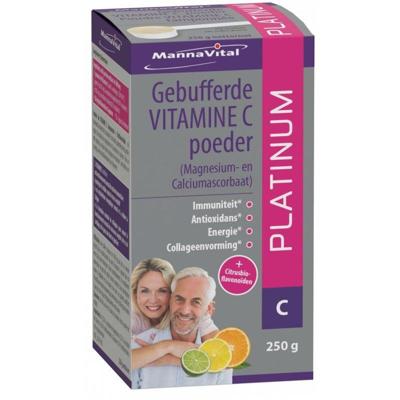 Mannavital Gebufferde Vitamine C Platinum Poeder Mannavital Gebufferde Vitamine C Platinum Poeder