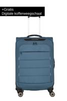 Travelite Skaii 4 Wiel Trolley M Expandable Blue/Lightblue - thumbnail