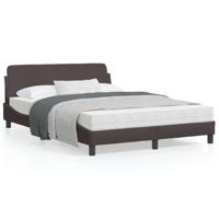 Bedframe zonder matras 120x200 cm stof donkerbruin - thumbnail