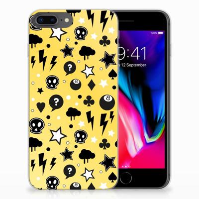 Silicone Back Case Apple iPhone 7 Plus | 8 Plus Punk Geel Silicone Back Case Apple iPhone 7 Plus | 8 Plus Punk Geel
