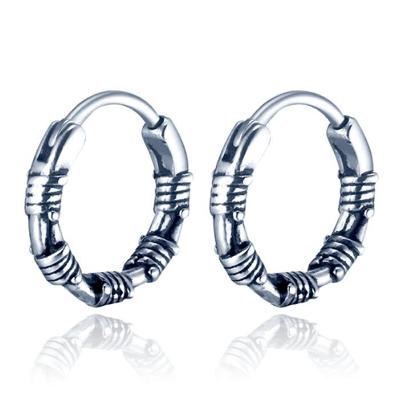 Mendes Oorbellen RVS zilverkleurig - Tribal Hoop