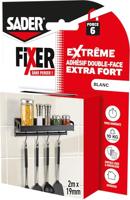 Extra sterke dubbelzijdige tape - SADER - Bevestigen zonder boren - Extreem - Geschikt voor binnengebruik - Draagvermogen tot 10 kg - Wit - 2 m x 19 mm - thumbnail