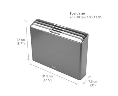 Joseph Joseph Folio Snijplankset - Set van 4 - Zwart / Blauwtinten