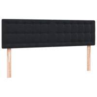 Boxspring met matras fluweel zwart 160x210 cm - thumbnail