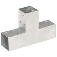 VidaXL Paalverbinding t-vorm 71x71 mm gegalvaniseerd metaal - thumbnail