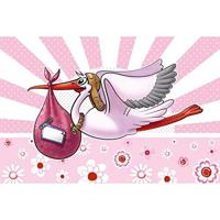 Raamvlag Geboorte Meisje - 60x90cm - thumbnail