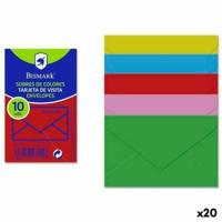 Enveloppen Bismark Papier Multicolour 7,6 x 12 cm (20 Stuks) - thumbnail
