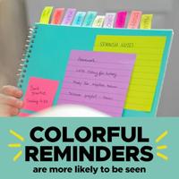 Post-it Index Smal, 4 x 35 tabs, geel, paars, roze en helderblauw - thumbnail