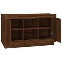 Dressoir 102x35x60 cm bewerkt hout bruineikenkleurig - thumbnail