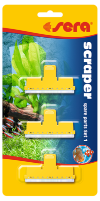 Sera Scraper Edelstaal Vervangende Mesjes - 3 Stuks voor XL/XXL Aquaria, Reinigingskracht