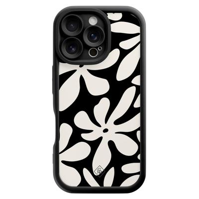 iPhone 16 Pro zwarte case - Noir bloom