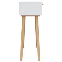 Wandtafel 80x30x75 cm massief grenenhout en natuurlijk rattan - thumbnail