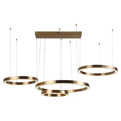 Richmond Hanglamp 'Lilou' 4-lamps, kleur Brushed Gold Richmond Hanglamp 'Lilou' 4-lamps, kleur Brushed Gold