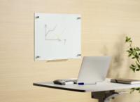 SpeaKa Professional Glazen magneetbord SP-BWM-200 (b x h) 600 mm x 450 mm Wit Glad Incl. opbergbakje - thumbnail