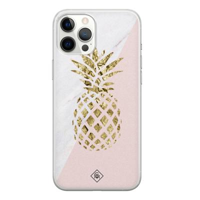 iPhone 12 Pro Max siliconen hoesje - Ananas iPhone 12 Pro Max siliconen hoesje - Ananas