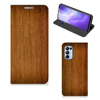 OPPO Find X3 Lite Book | Wallet Case | Donker Hout