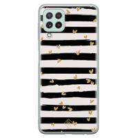 Samsung Galaxy A22 4G siliconen hoesje - Hart streepjes - thumbnail