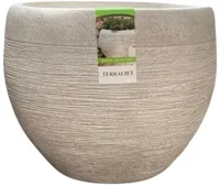 Terraliet Bloempot Ø39cm wit - thumbnail