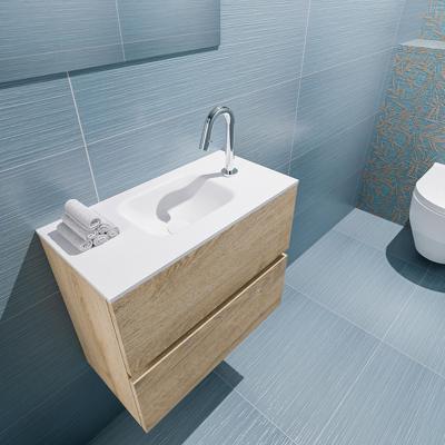 MONDIAZ ADA 60cm toiletmeubel washed oak. LEX wastafel talc midden 1 kraangat MONDIAZ ADA 60cm toiletmeubel washed oak. LEX wastafel talc midden 1 kraangat