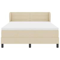 Boxspringbed met matras met hoofdeinde Crème 160 x 200 cm Stof - thumbnail