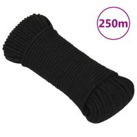 Werktouw 5 mm 250 m polyester zwart - thumbnail