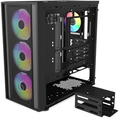 Cooler Master MB600-KGNN-S00 MasterBox 600 Black, eATX, TG, USB 3.2 Gen2, 3x 140mm ARGB, 1x 120mm