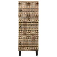 Hoge kast 40x33,5x110 cm massief ruw mangohout - thumbnail