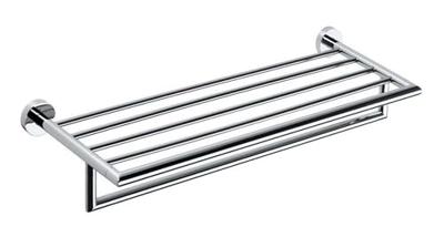 Dubbele Handdoekhouder Sapho X-Round Hangend met Plankopslag 65x21.5 cm Chroom
