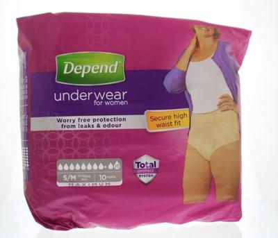 Depend Pants vrouw maximum maat S/M 10 Stuks Depend Pants vrouw maximum maat S/M 10 Stuks