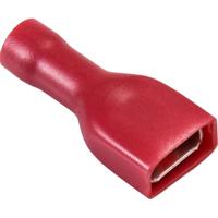 Vlakstekkerhuls volledig geisoleerd 6,3 x 08 mm 1,5 mm rood 100 stuks - thumbnail